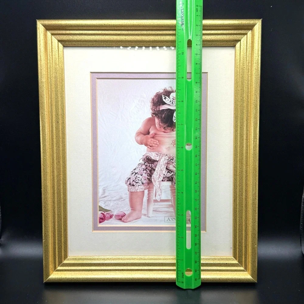 Vintage Anne Geddes Baby Print Framed Nursery‎ Wall Art Pink Double Matted